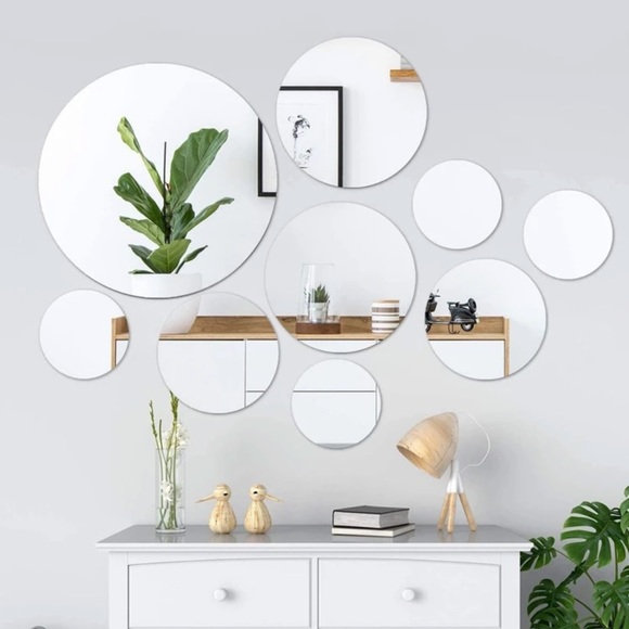 Other - 9 piece Circle mirror home decor boho minimalist